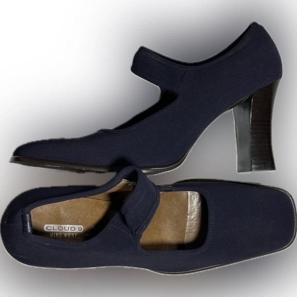 Nine West Shoes - Nine West Cloud 9. Midnight Blue High Heel NWOT Size 10 1/2